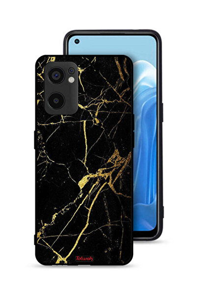 Tolwak غطاء حماية لهاتف Oppo Reno7 SE 5G - رخام متصدع