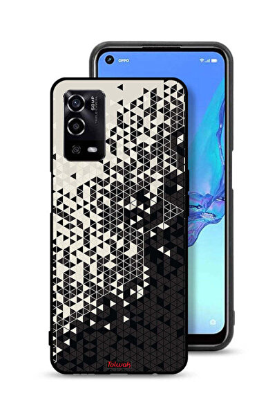 Tolwak غطاء حماية لهاتف Oppo A55 4G بنمط مثلث فني رقمي
