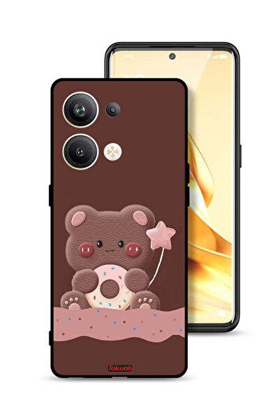 Tolwak غطاء حماية لهاتف Oppo Reno9 Pro Plus 5G بطبعة دب دونات
