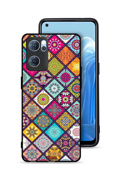 Tolwak غطاء حماية لهاتف Oppo Reno7 5G بنمط مربعات ماندالا