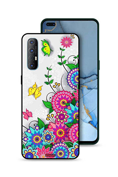 Tolwak غطاء حماية لهاتف Oppo Reno3 Pro 4G بنقشة زهور ماندالا