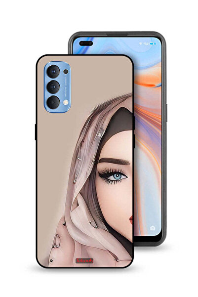 Tolwak غطاء حماية لهاتف Oppo Reno4 4G برسم فتاة نصف وجه