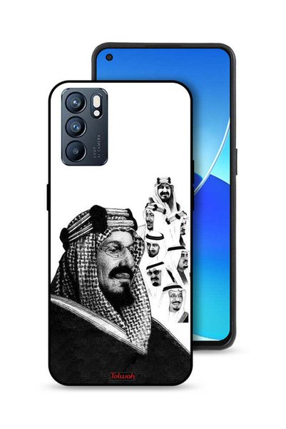 Tolwak غطاء حماية لهاتف Oppo Reno6 5G، ملصق فني أبيض وأسود لملوك المملكة العر...
