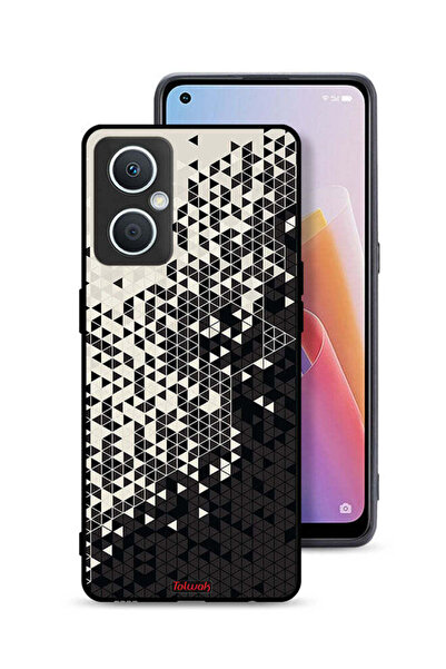 Tolwak غطاء حماية لهاتف Oppo A96 5G (الصين) بنمط مثلث فني رقمي