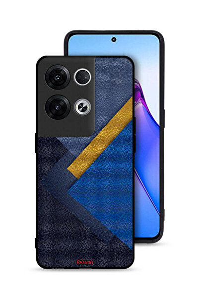Tolwak غطاء حماية لهاتف Oppo Reno8 Pro Plus 5G بنقشة مثلثات جلدية