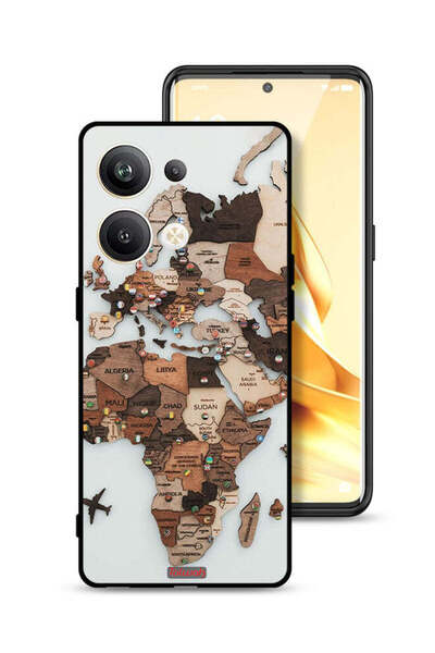 Tolwak غطاء حماية لهاتف Oppo Reno9 Pro Plus 5G برسومات خريطة العالم