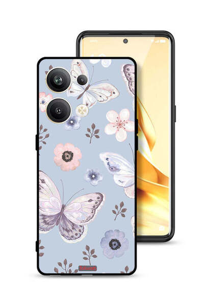 Tolwak غطاء حماية لهاتف Oppo Reno9 Pro Plus 5G بنقشة فراشات وزهور