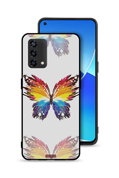 Tolwak غطاء حماية لهاتف Oppo Reno6 Lite بخلفية بسيطة وفن رقمي وبساطة الفراشة
