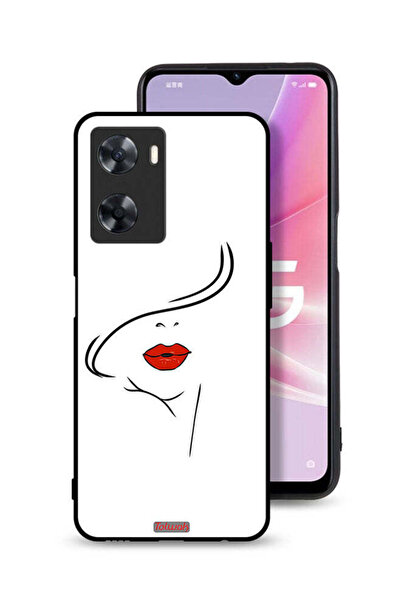 Tolwak غطاء حماية لهاتف Oppo A57s - رسمة وجه فتاة
