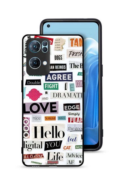 Tolwak غطاء حماية لهاتف Oppo Reno7 Pro 5G بملصقات اقتباسات قصيرة