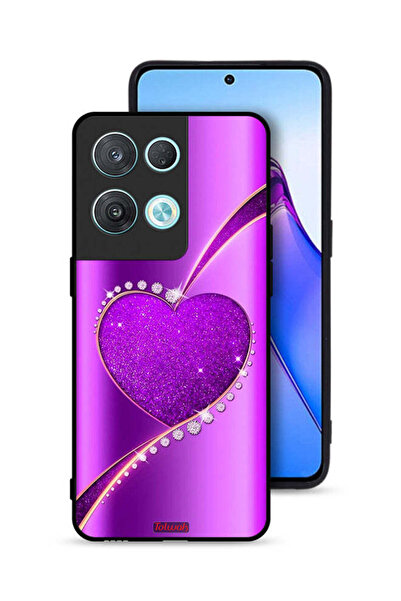 Tolwak غطاء حماية لهاتف Oppo Reno8 Pro 5G بتصميم قلب لامع