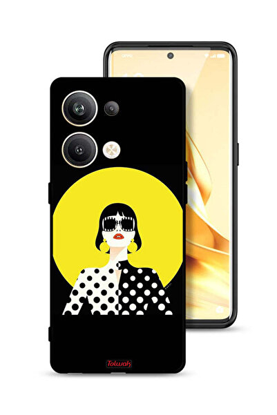 Tolwak غطاء حماية لهاتف Oppo Reno9 Pro Plus 5G بتصميم فتاة أنيقة