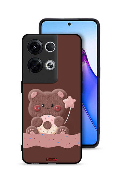 Tolwak غطاء حماية لهاتف Oppo Reno8 Pro Plus 5G بطبعة دب دونات
