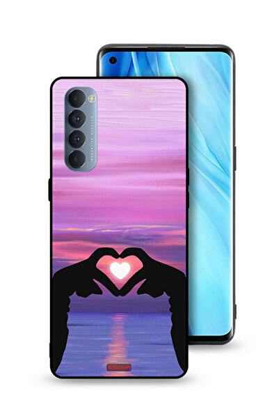 Tolwak Oppo Reno4 Pro 4G Protective Case Cover Heart Moon
