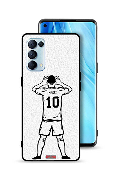 Tolwak غطاء حماية لهاتف Oppo Reno5 Pro 5G برسومات ميسي سكيتش