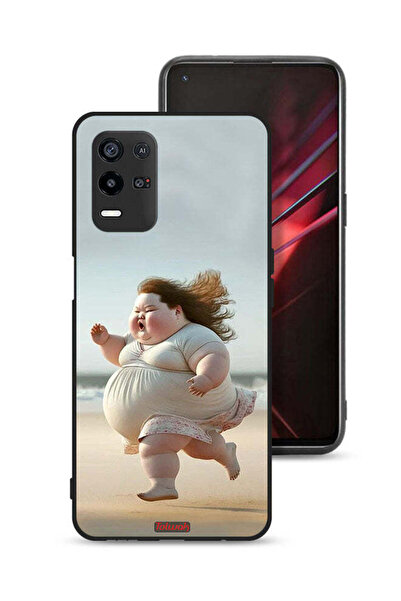 Tolwak Oppo K9x Protective Case Cover Fatty Baby Girl Running