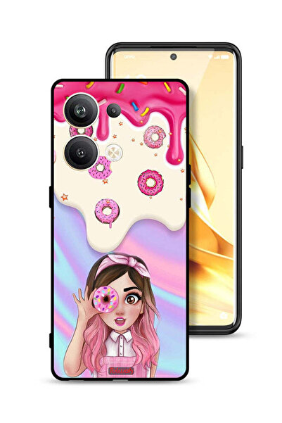 Tolwak غطاء حماية لهاتف Oppo Reno9 Pro Plus 5G يحمل صورة دونات