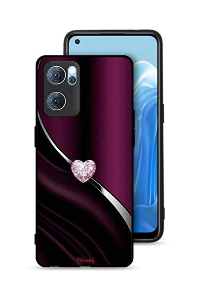 Tolwak غطاء حماية لهاتف Oppo Reno7 5G بتصميم قلب ماسي