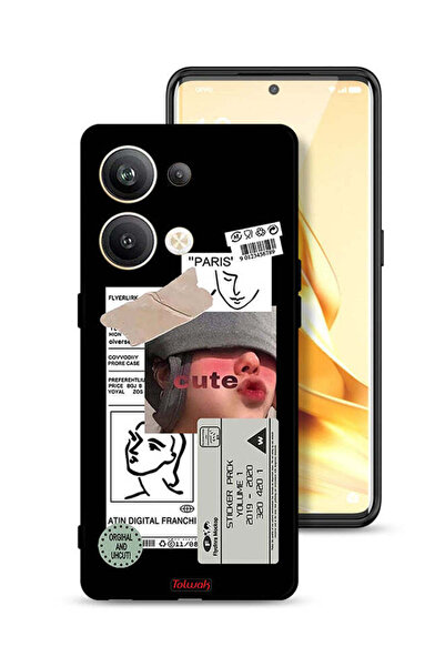 Tolwak غطاء حماية لهاتف Oppo Reno9 Pro Plus 5G بملصق لطيف