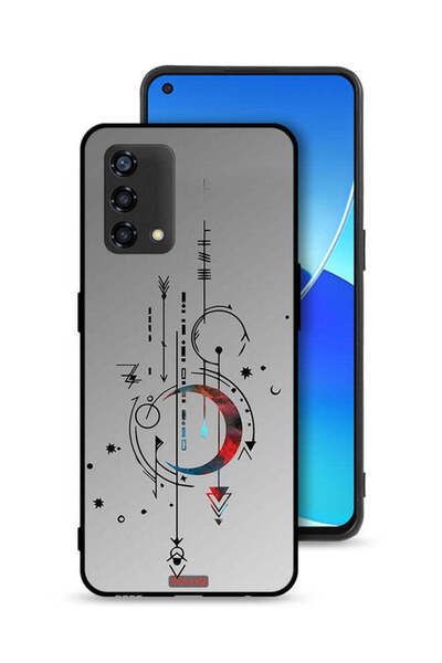Tolwak غطاء حماية لهاتف Oppo Reno6 Lite بنقشة فنية على شكل قمر وسهام