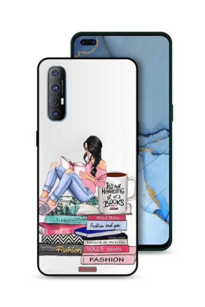 Tolwak غطاء حماية لهاتف Oppo Reno3 Pro 4G بتصميم فتاة وكتب أزياء فنية