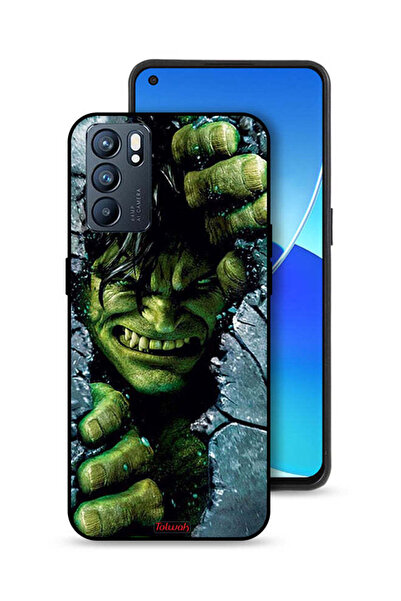 Tolwak غطاء حماية لهاتف Oppo Reno6 5G بتصميم هالك المذهل