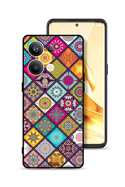 Tolwak غطاء حماية لهاتف Oppo Reno9 Pro Plus 5G بنمط مربعات ماندالا
