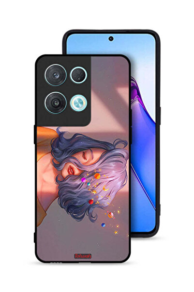 Tolwak Oppo Reno8 Pro 5G Protective Case Cover Girl And Space Art