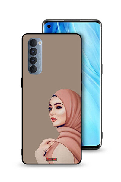 Tolwak غطاء حماية لهاتف Oppo Reno4 Pro 4G بنقشة فتاة محجبة جميلة