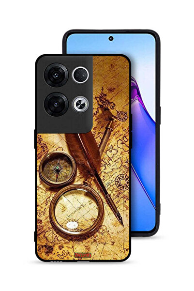 Tolwak غطاء حماية لهاتف Oppo Reno8 Pro Plus 5G بتصميم بوصلة عتيقة