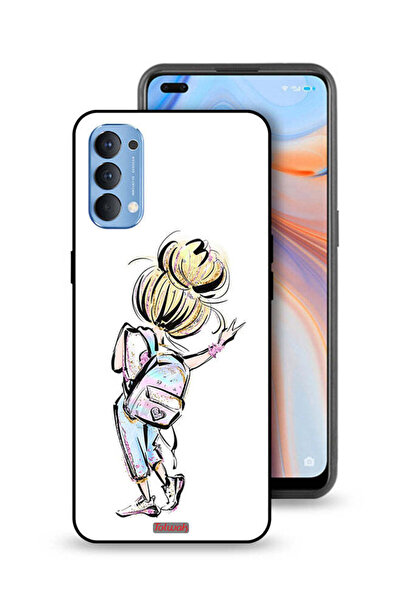 Tolwak غطاء حماية لهاتف Oppo Reno4 4G بطبعة فتاة مدرسية