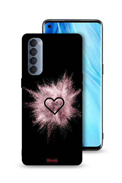 Tolwak غطاء حماية لهاتف Oppo Reno4 Pro 4G بتصميم قلب لامع