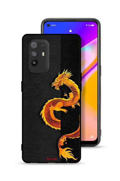 Tolwak Oppo F19 Pro Plus 5G Protective Case Cover Dragon Art