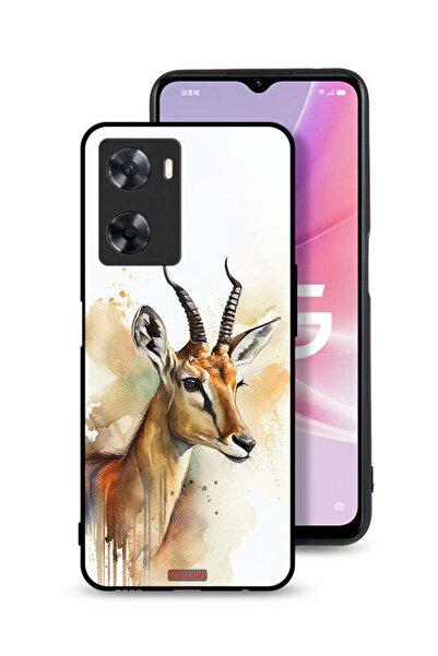 Tolwak غطاء حماية لهاتف Oppo A77s بنقشة غزال تجريدية