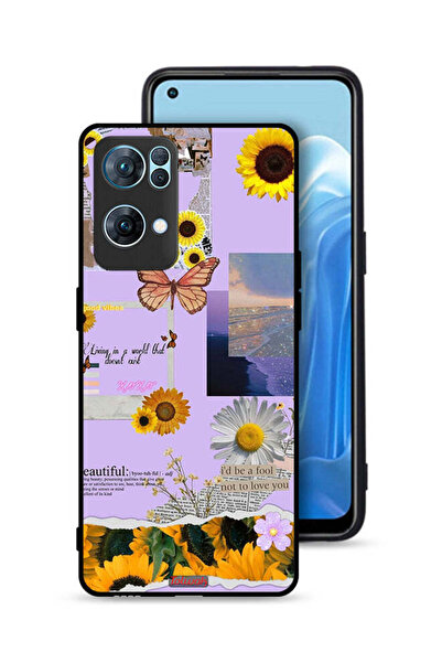Tolwak غطاء حماية لهاتف Oppo Reno7 Pro 5G بملصقات عباد الشمس الجميلة