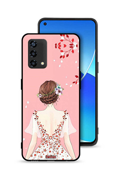 Tolwak غطاء حماية لهاتف Oppo Reno6 Lite برسم فتاة واقفة