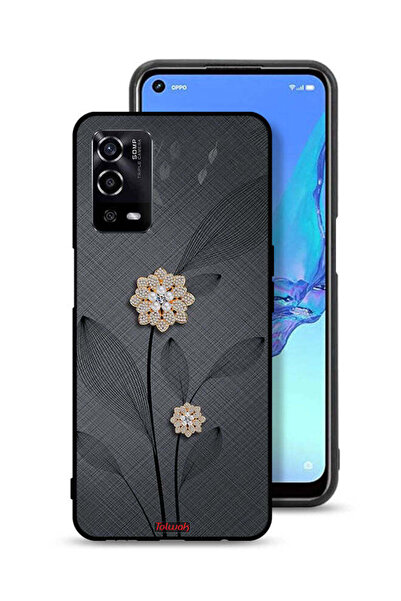 Tolwak غطاء حماية لهاتف Oppo A55 4G برسومات زهور ماسية