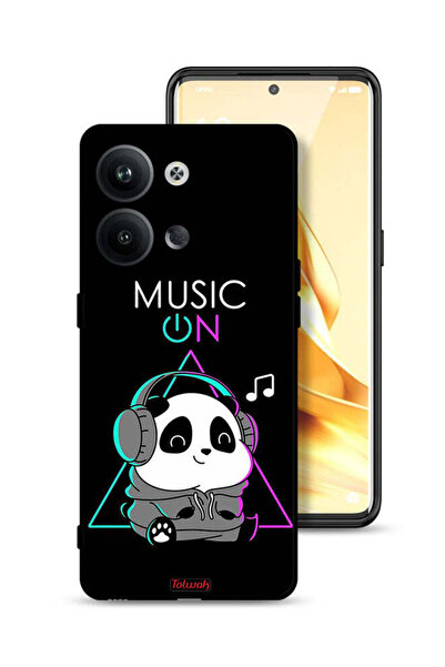 Tolwak غطاء حماية Oppo Reno9 Pro 5G بطبعة موسيقى الباندا