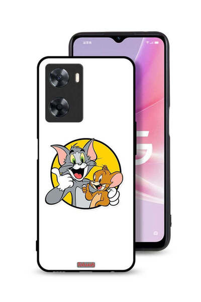Tolwak غطاء حماية لهاتف Oppo A57s بتصميم توم وجيري