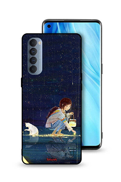 Tolwak غطاء حماية لهاتف Oppo Reno4 Pro 4G بتصميم فن جمع النجوم