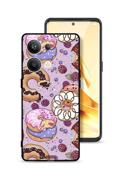 Tolwak غطاء حماية لهاتف Oppo Reno9 Pro Plus 5G برسومات دونات فنية