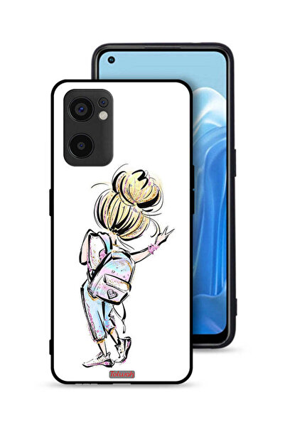 Tolwak غطاء حماية Oppo Reno7 SE 5G بتصميم فتاة العودة إلى المدرسة