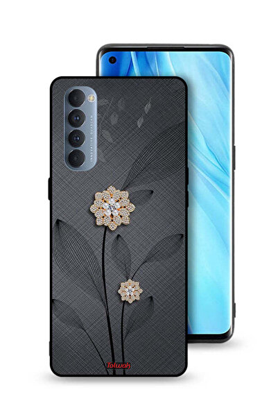 Tolwak غطاء حماية لهاتف Oppo Reno4 Pro 4G برسومات زهور ماسية