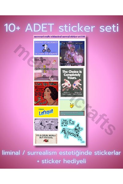 merccuri crafts Liminal Aesthetic Sticker (10+ Pcs High Quality) - for Notebook Agenda, Laptop, Scrapbooking