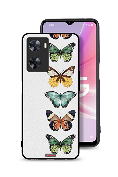 Tolwak غطاء حماية لهاتف Oppo A77s بنقشة أربع فراشات