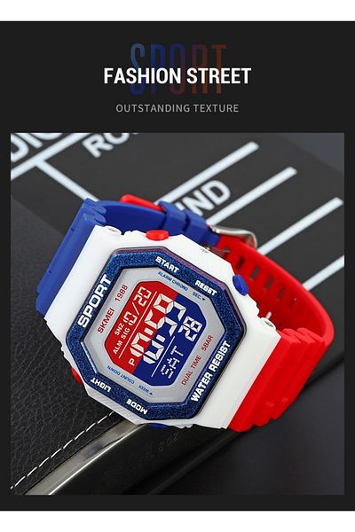 Skmei 1988 Multicolored Sporif Men's Wrist Watch