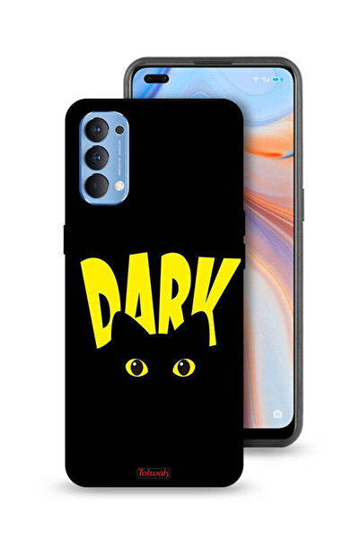 Tolwak غطاء حماية لهاتف Oppo Reno4 4G - قطة داكنة