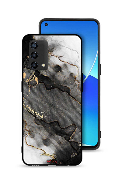 Tolwak غطاء حماية لهاتف Oppo A95 4G ​​بلون رخامي لامع