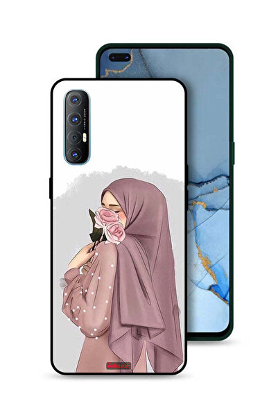 Tolwak غطاء حماية لهاتف Oppo Reno3 Pro 4G برسومات فتاة تحمل ورودًا