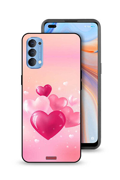 Tolwak غطاء حماية لهاتف Oppo Reno4 4G برسومات قلوب جميلة